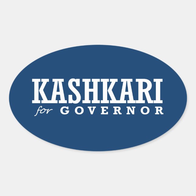 STICKER OVALE KASHKARI POUR GOUVERNEUR 2014 (Devant)