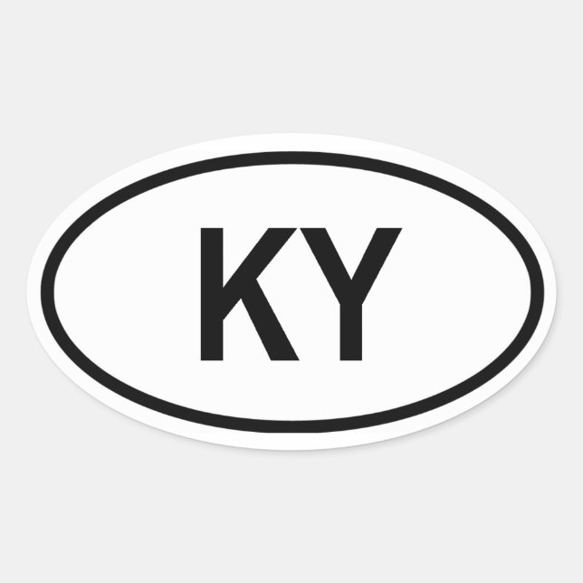 Sticker Ovale Kentucky "KY" (Devant)