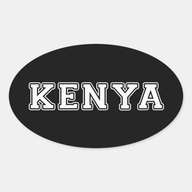 Sticker Ovale Kenya (Devant)