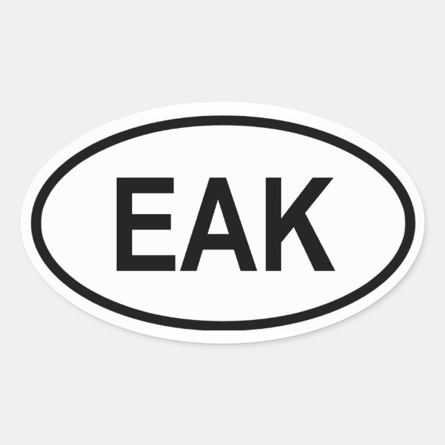 Sticker Ovale Kenya "EAK" (Devant)