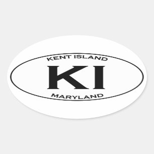 Sticker Ovale KI - Kent Island Maryland