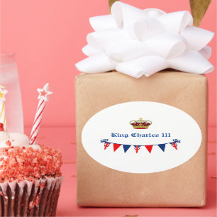 Sticker Ovale King Charles 111 Crown