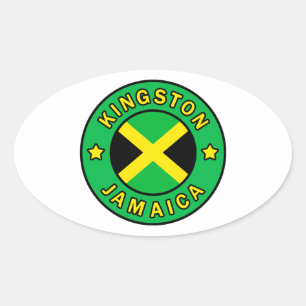 Sticker Ovale Kingston Jamaïque