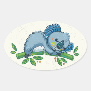 Sticker Ovale Koala Cuties