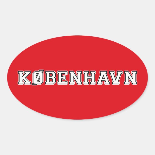 Sticker Ovale Kobenhavn Danmark (Devant)