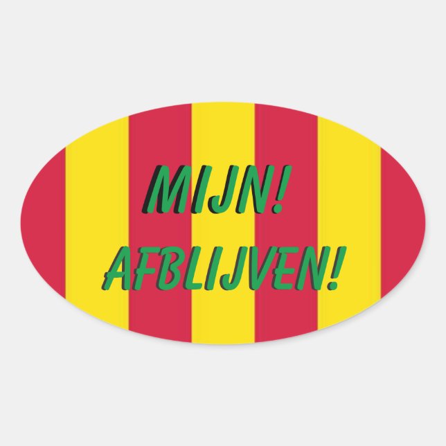 Sticker Ovale Koffer Sticker, couleur (Devant)