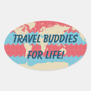 Sticker Ovale Koffer Sticker, couleur