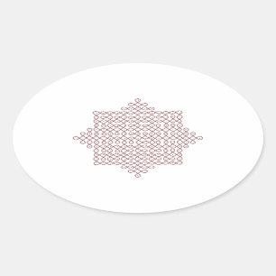 Sticker Ovale Kolam Art#1