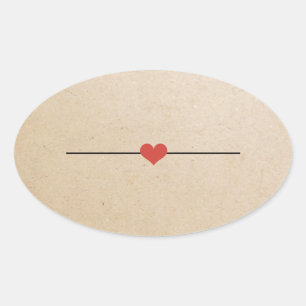 Sticker Ovale Kraft vide