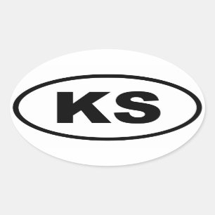 Sticker Ovale KS le Kansas