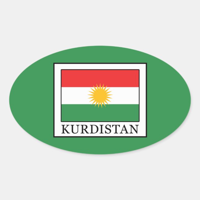 Sticker Ovale Kurdistan (Devant)