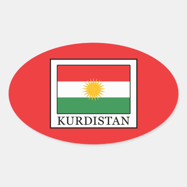 Sticker Ovale Kurdistan (Devant)