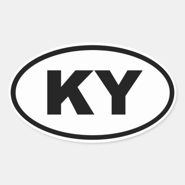 Sticker Ovale KY Kentucky (Devant)