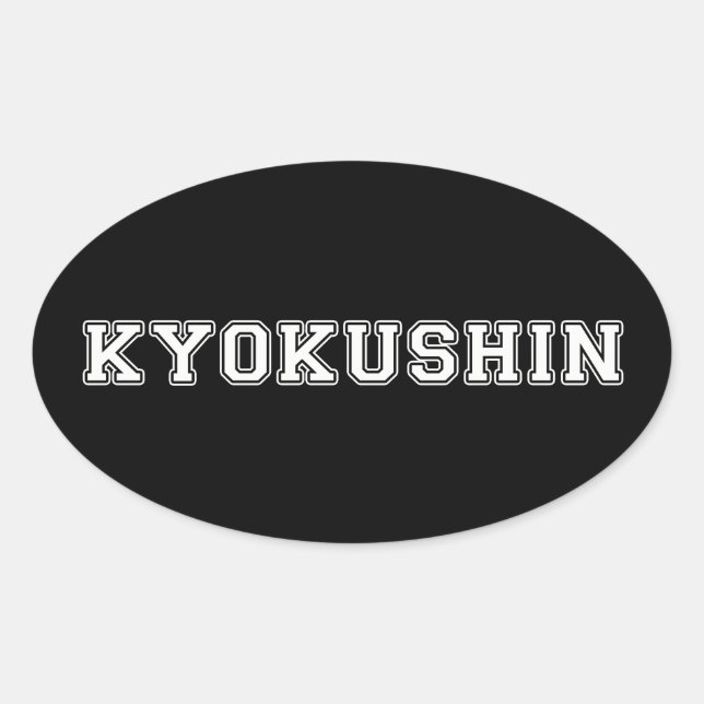 Sticker Ovale Kyokushin Karate (Devant)
