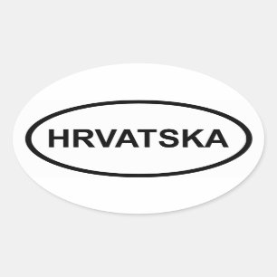 Sticker Ovale La Croatie "Hrvatska "
