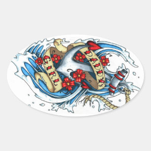 Sticker Ovale La fille de papa