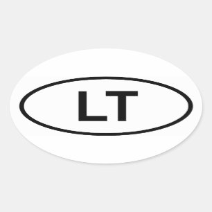 Sticker Ovale La Lithuanie "LT "