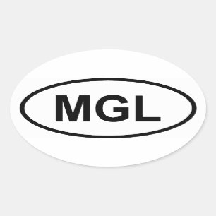 Sticker Ovale La Mongolie "MGL "