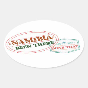 Sticker Ovale La Namibie là fait cela