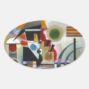 Sticker Ovale La peinture Abstraite de Kandinsky