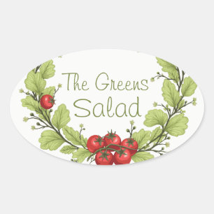 Sticker Ovale La salade des Verts