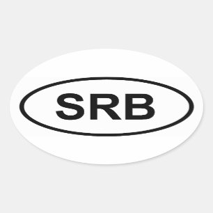 Sticker Ovale La Serbie "BSR "