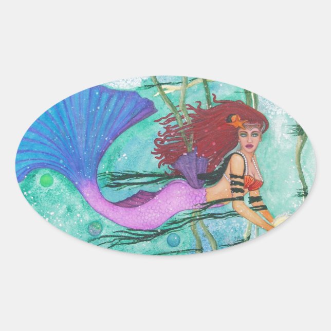 Sticker Ovale La Sphère Mer (Devant)