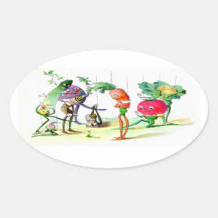 Sticker Ovale La vengeance 2 des Vege-Hommes
