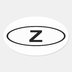 Sticker Ovale La Zambie "Z "