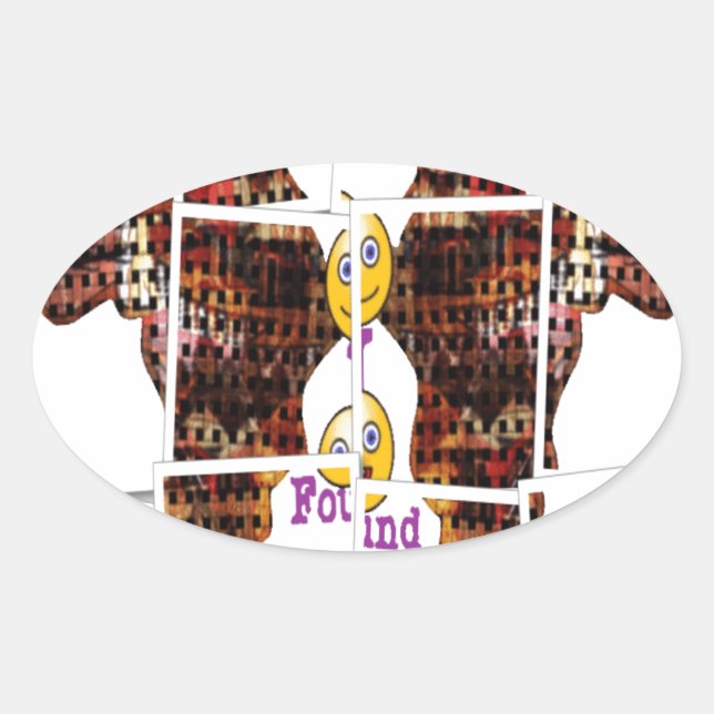 Sticker Ovale L'Afrique c'est là que j'ai trouvé l'amour (Devant)