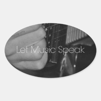 Sticker Ovale Laissez la musique parler