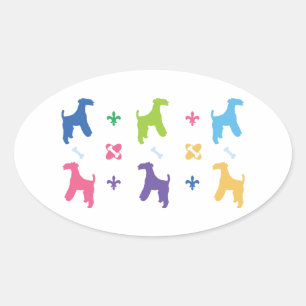 Sticker Ovale Lakeland Terrier