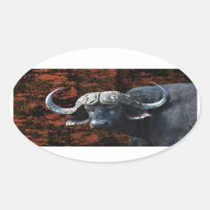 Sticker Ovale L'art imaginaire de Buffalo