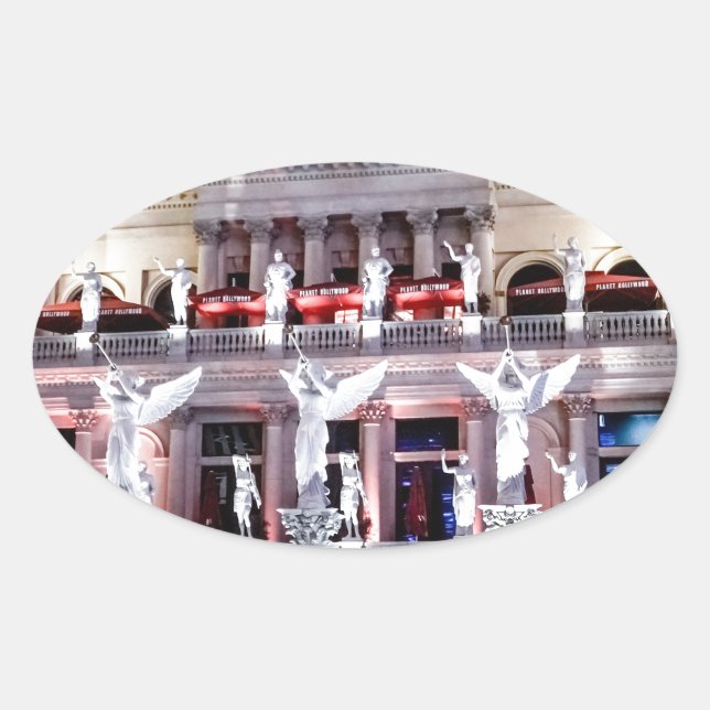 Sticker Ovale Las Vegas Caesars Palace Forum Architecture Nevada (Devant)