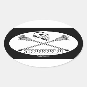 Sticker Ovale le blanc de lacrosse colle la zone centrale