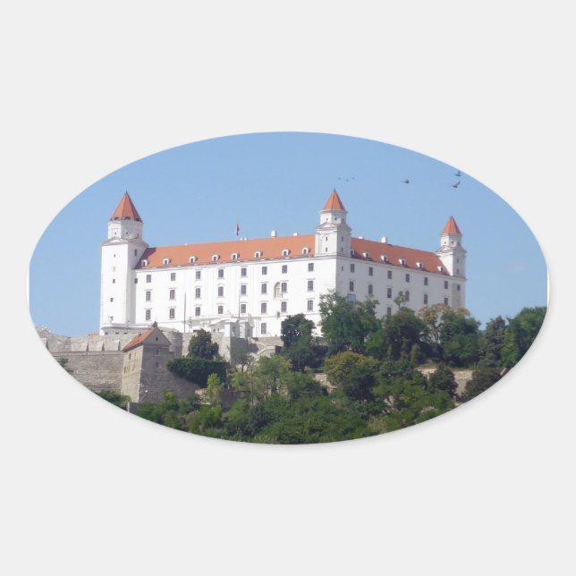 Sticker Ovale le château de bratislava (Devant)