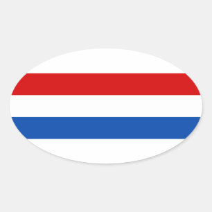 Sticker Ovale Le drapeau néerlandais