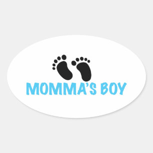 Sticker Ovale Le garçon de maman