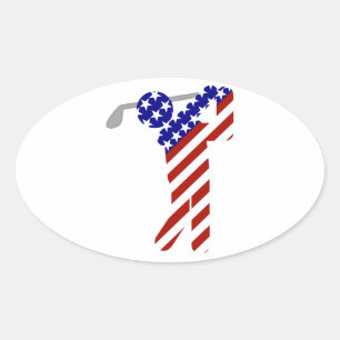 Sticker Ovale LE GOLF DES Patriotes ÉTATS-UNIS