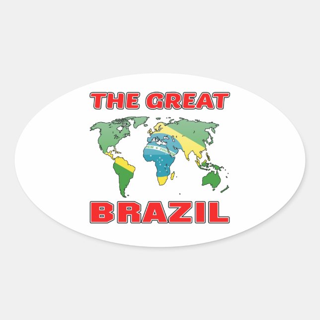 Sticker Ovale Le Grand BRÉSIL. (Devant)