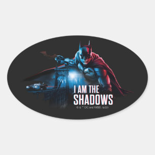 Sticker Ovale Le Graphique De Caractères Batman - Je Suis Les Om