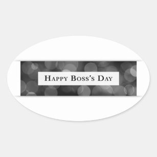 Sticker Ovale Le jour du patron heureux (bokeh)