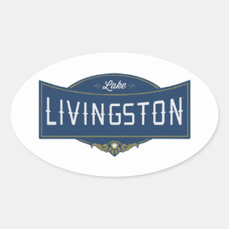 Sticker Ovale Le lac Livingston