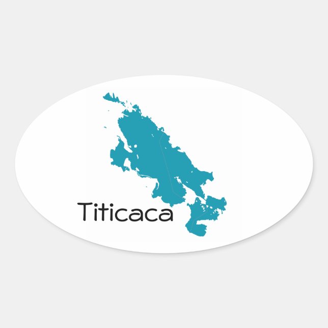 Sticker Ovale Le lac Titicaca (Devant)