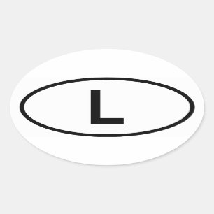 Sticker Ovale Le Luxembourg "L "