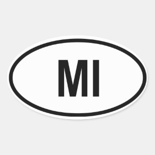 Sticker Ovale Le Michigan "MI "