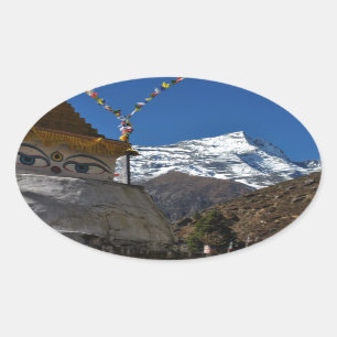 Sticker Ovale Le mont Everest 8