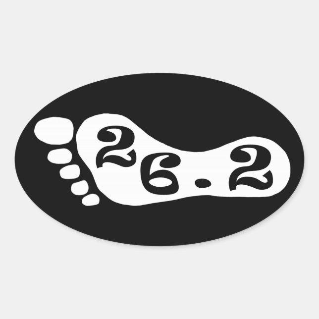 Sticker Ovale Le numéro 26.2, symbole du marathon (Devant)
