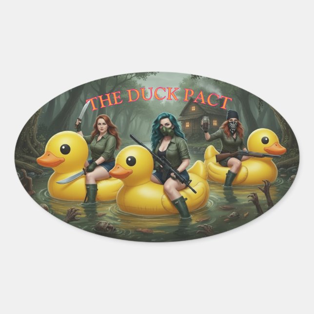 STICKER OVALE LE PACTE DU CANARD  (Devant)