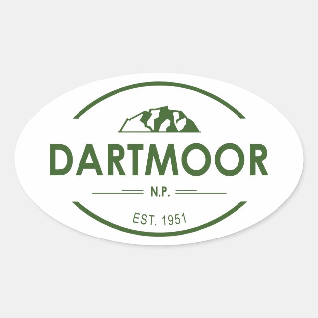 Sticker Ovale Le Parc national de Dartmoor (Devant)